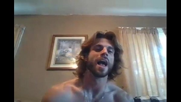 Handsome guy jerking off